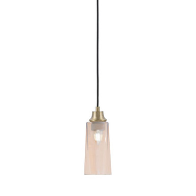 1 Light Cord Hung Pendant 12 Inch Tall and 5.25 Inch Wide by Toltec - 32-12-525