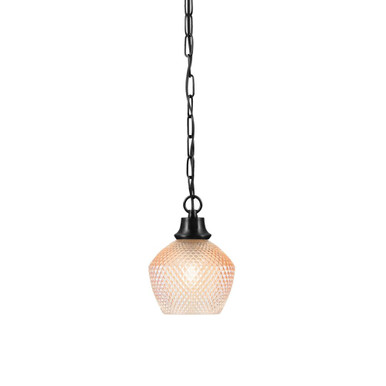 1 Light Chain Hung Pendant 8.5 Inch Tall and 6 Inch Wide by Toltec - 31-85-6