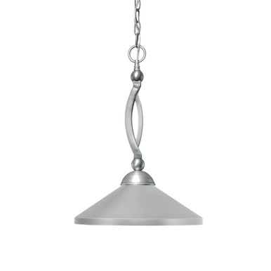 Bow 1 Light Chain Hung Pendant 18.25 Inch Tall and 16 Inch Wide by Toltec - 271-BN-424-BN