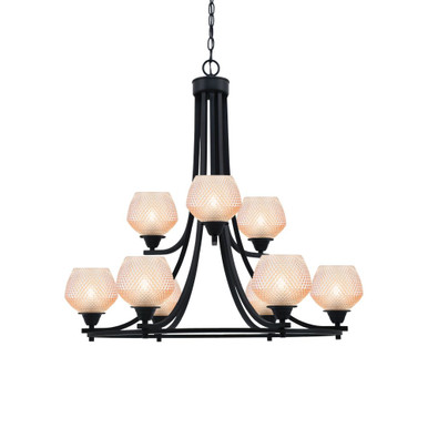 Paramount 9 Light Uplight Chandelier 27.25 Inch X 31.5 Inch Wide by Toltec - 3409-MB-4623