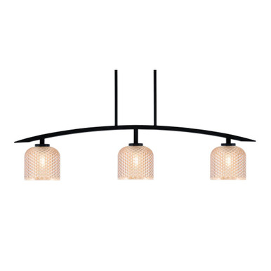 Kurve 3 Light Dome Island 9.5 Inch Tall and 41 Inch Length by Toltec - 3736-4613