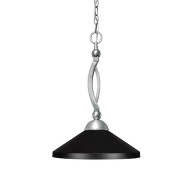 Bow 1 Light Chain Hung Pendant 18.25 Inch Tall and 14 Inch Wide by Toltec - 271-BN-424-MB