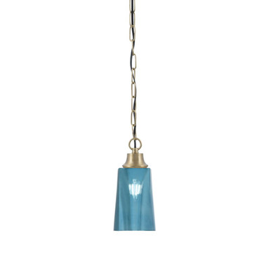 1 Light Chain Hung Pendant 9.5 Inch Tall and 4.5 Inch Wide by Toltec - 31-95-45