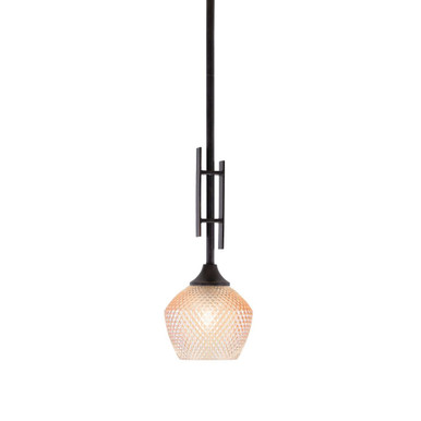 Uptowne 1 Light Stem Hung Mini Pendant 18.25 Inch and 6 Inch Wide by Toltec - 320-DG-4623