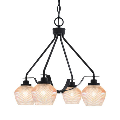 Odyssey 4 Light Chandelier 19.25 Inch Tall and 24 Inch Wide by Toltec - 2604-MB-4623