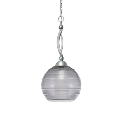 Bow 1 Light Chain Hung Pendant 24 Inch Tall and 12 Inch Wide by Toltec - 271-BN-5132