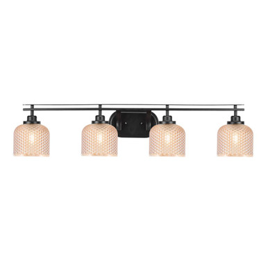 Odyssey 4 Light Dome Bath Bar 8.5 Inch Tall and 39.25 Inch Length by Toltec - 2614-MB-4613