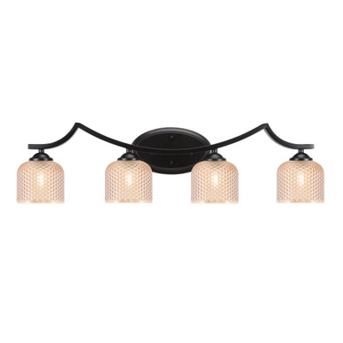 Zilo 4 Light Dome Bath Bar 9 Inch Tall and 31.5 Inch Length by Toltec - 554-MB-4613