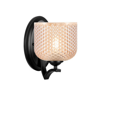 Zilo 1 Light Dome Wall Sconce 9.5 Inch Tall and 6 Inch Wide by Toltec - 551-MB-4613