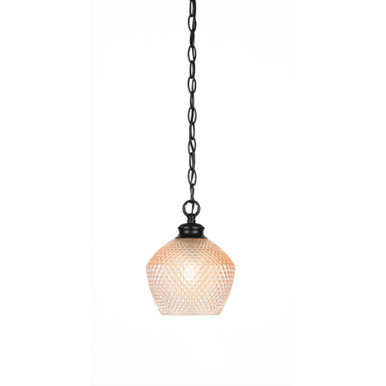 Zola 1 Light Chain Hung Pendant 6.75 Inch Tall and 6 Inch Wide by Toltec - 92-4623
