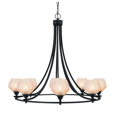 Paramount 8 Light Uplight Chandelier 28.75 Inch X 33.25 Inch Wide by Toltec - 3408-4623