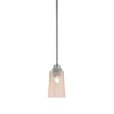 1 Light Stem Hung Pendant 9 Inch Tall and 4.5 Inch Wide by Toltec - 33-9-4.5