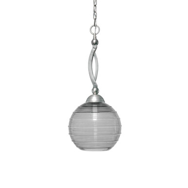 Bow 1 Light Chain Hung Pendant 22.5 Inch Tall and 10 Inch Wide by Toltec - 271-BN-5122