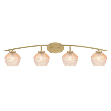 Kurve 4 Light Bath Bar 9.5 Inch Tall and 40 Inch Length by Toltec - 3724-4623