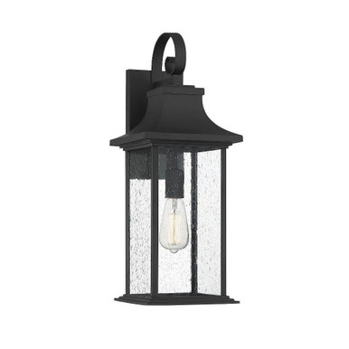 Hancock 1 Light Outdoor Wall Lantern by Savoy House - 5-451-BK