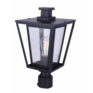 Grove 1 Light Outdoor Post Mount In Modern Style 16.75 x 9 Inches by Canarm - IOL483BK