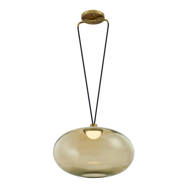 Walz 14W 1 LED Pendant 11.75 Inch Tall and 18.25 Inch Wide by Troy - F6818-PBR