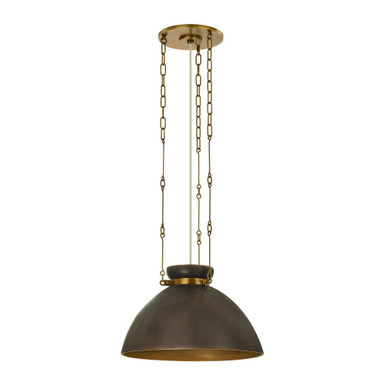 Allston 1 Light Pendant 12 Inch Tall and 18 Inch Wide by Troy - F7318-PBR/CMU