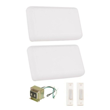 Builder 2 Chime Kit/Buttons/Transformer 2.16 X 7.79 Inch Wide by Craftmade - CK6002-W