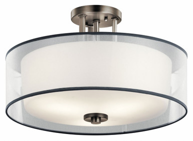 Tallie 3 Light 18 Inch Wide Semi Flush Mount by Kichler - 43194