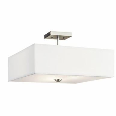 Shailene 3 Light 18 Inch Wide Square Semi Flush Mount by Kichler - 43693