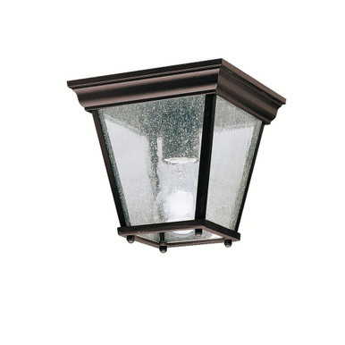 New Street Series 01 Outdoor 1 Light Outdoor Flush Mount by Kichler - 9859bk