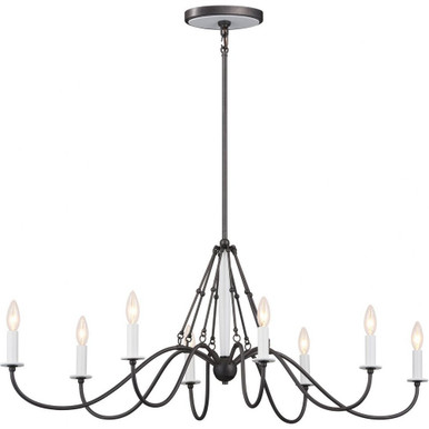 Abbotsford Mead 8 Light Small Linear Chandelier by Bailey Street Home - 147-BEL-1116942