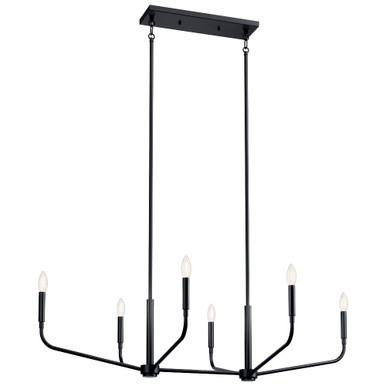 Chalk Piece 6 Light Small Linear Chandelier by BSH - 147-BEL-1335392
