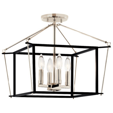 Eisley 4 Light 16 Inch Wide Semi Flush Mount by Kichler - 52633