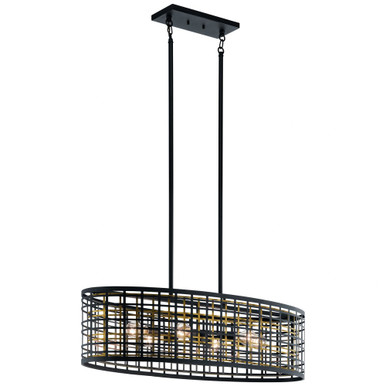 Aldergate 6 Light Small Pendant by Kichler - 44077bk