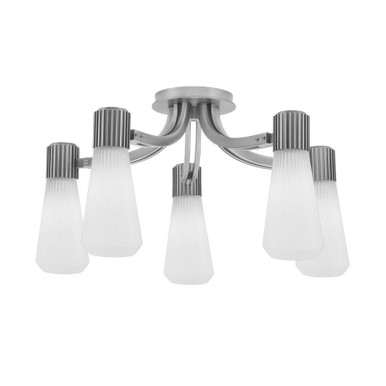 Everleigh 5 Light Semi Flush Mount 13.25 Inch and 23.25 Inch Wide by Toltec - 4817-GP-881