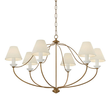 Brinlea 6 Light Chandelier 24.25 Inch Tall and 42.25 Inch Wide y Mitzi - H1197806-PBR
