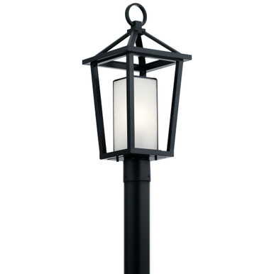 Pai 1 Light Outdoor Post Lantern 21.75 x 9.5 Inches by Kichler - 49880bk