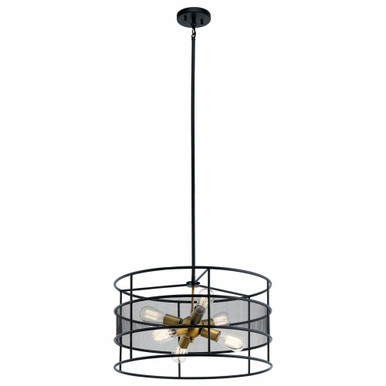 Piston 6 Light Medium Chandelier by Kichler - 43594bk