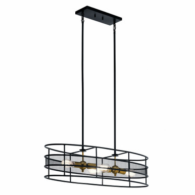 Piston 4 Light Mini Chandelier by Kichler - 43595bk