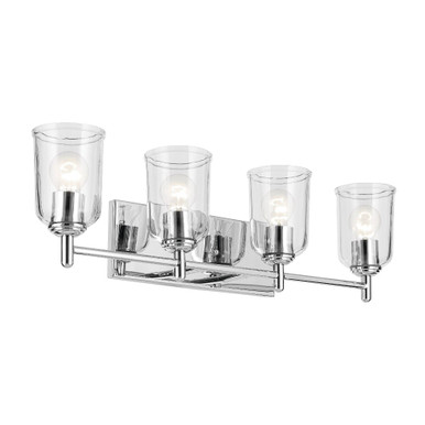 Shailene 4 Light Clear Glass Vanity Light by Kichler - 45575C