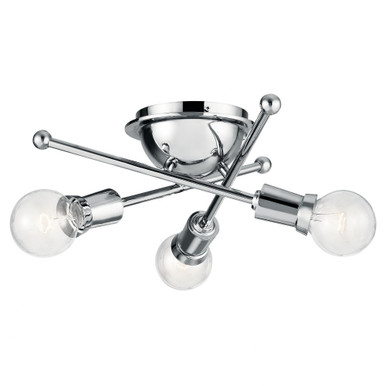 Armstrong 3 Light 15 Inch Wide Flush Mount by Kichler - 43196