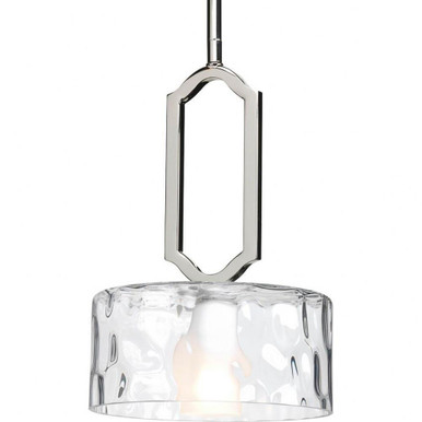 Caress 1 Light Small Pendant 12 Inch Tall by Progress - P5306-104WB