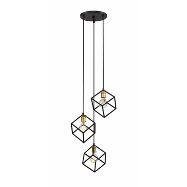 Vertical 3 Light Pendant 18 Inches Wide by 11 Inches High by Z-Lite - 478-3