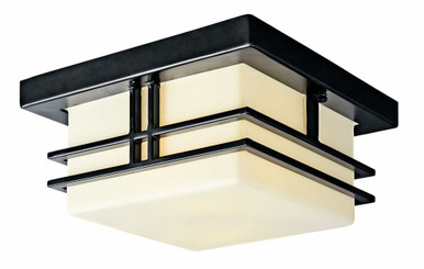 Tremillo 2 Light 11.5 Inch Wide Outdoor Flush Mount by Kichler - 49206bk