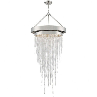 Clarksen 6 Light Medium Chandelier by Crystorama - cla-a3207-pn-cl-mwp