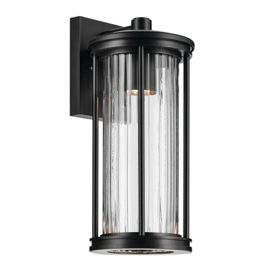 Barras 1 Light Outdoor Wall Mount 16 Inch Tall X 7.25 Inch Wide by Kichler - 59023BKDS