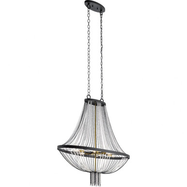 Alexia 6 Light Mini Foyer Chandelier by Kichler - 52048bkt