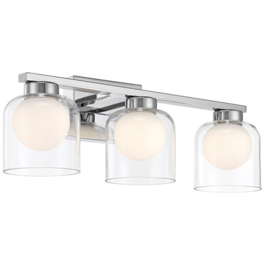 Chloe 18W 3 LED Bath Vanity 7.5 Inch Tall and 20.5 Inch Wide by Access - 63043LEDDCS-CH/CLOP