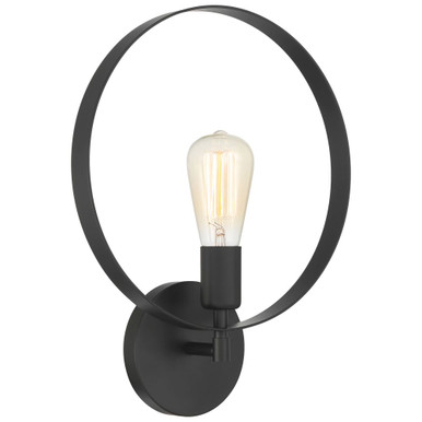 Hoop 1 Light Wall Sconce 15 Inch Tall and 12 Inch Wide by Access - 62239-MBL