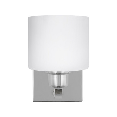 1 Light LED Steel Wall Sconce with Etched/White Glass-8.25 Inches H by 5.5 Inches W - 73-BEL-2755373
