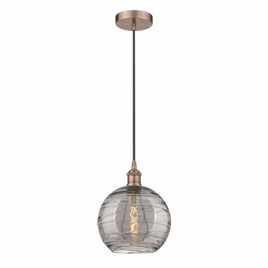 Athens Deco Swirl 1 Light Cord Down Mini Pendant 11.63 X 10 by Innovations - 616-1P-AC-G1213-10SM