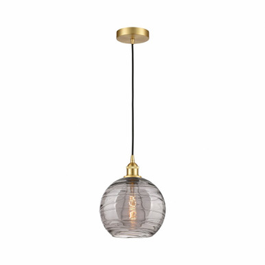 Athens Deco Swirl 1 Light Cord Down Mini Pendant 11.63 X 10 by Innovations - 616-1P-SG-G1213-10SM