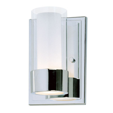 Silo 2W 1 LED Wall Sconce 7.5 Inch Tall and 5 Inch Wide by Maxim - 23071CLFTPC/BUL
