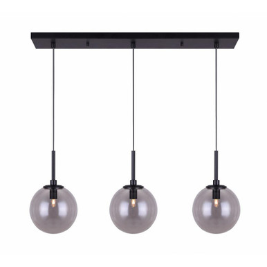 Atlas 3 Light Mini Pendant 59.25 Inch Tall by Canarm Inc - IPL741A03BK9